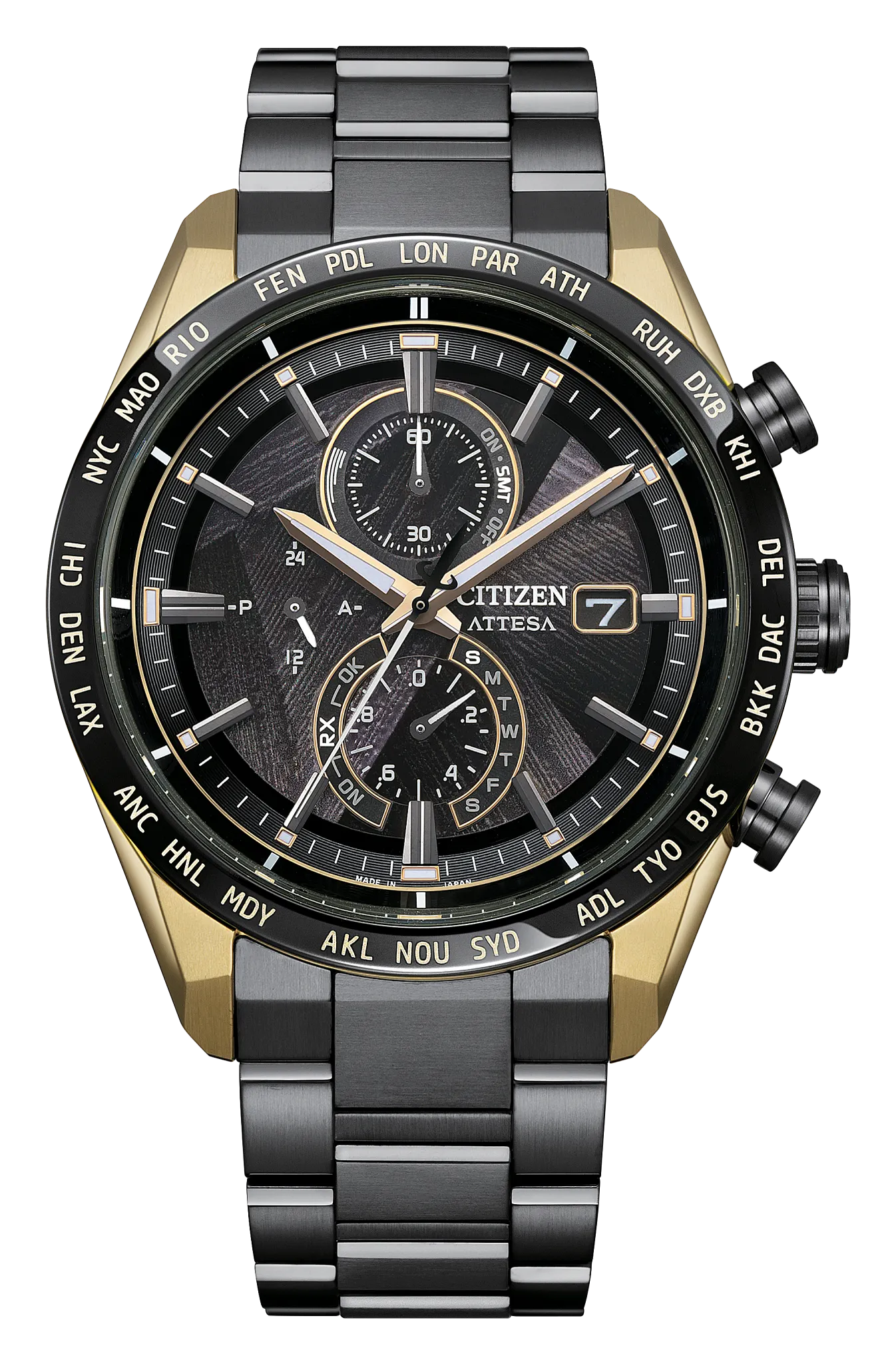 ATTESA LIGHT in BLACK Black Dial Super Titanium with DLC Coating
